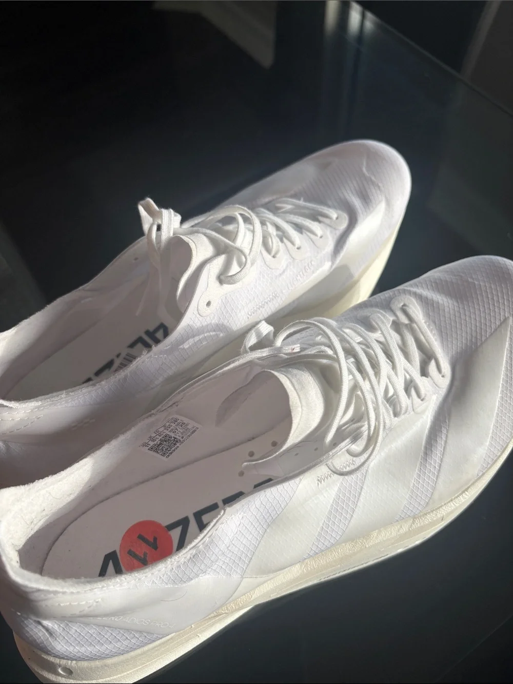 adidas White Men's Lightweight Performance Sneakers